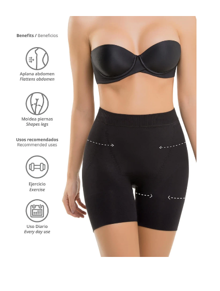 CYSM 1504 - Seamless Abdomen Contouring Thermal Shorts